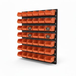 Wall-Mount Storage Bin Set (30 Bins)